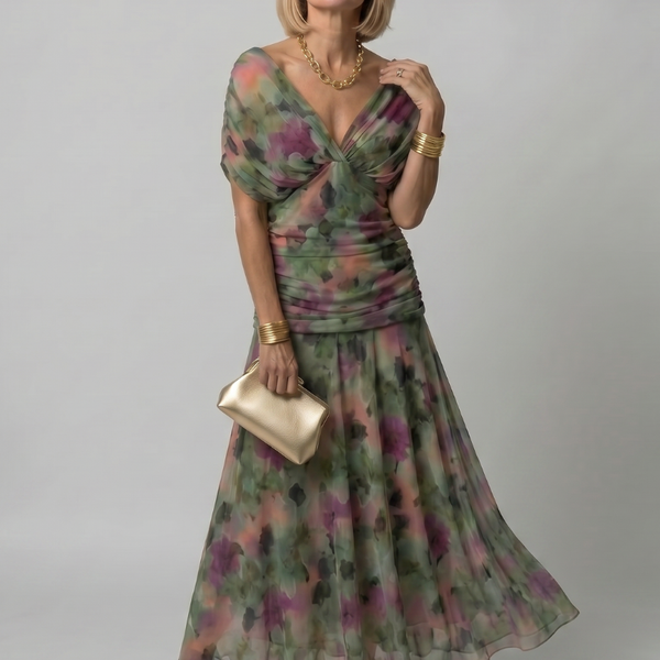 קלן | שמלת מידי עם כתף חשופה