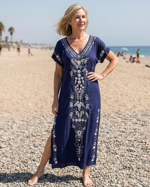 אֵלִירָה | שמלת מידי עם שרוולים קצרים