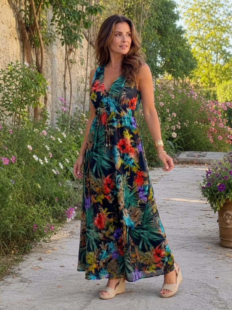 זאקי | שמלת מידי ללא שרוולים עם מותן אימפריה