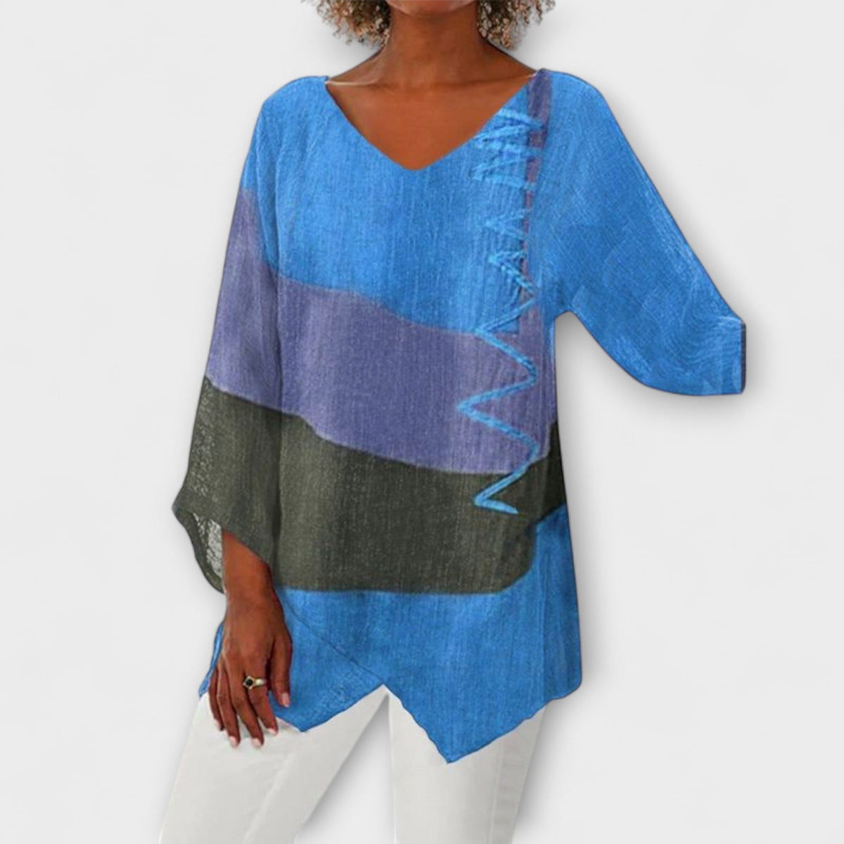 טוניקת קלואי V-Neck ייחודית ואופנתית