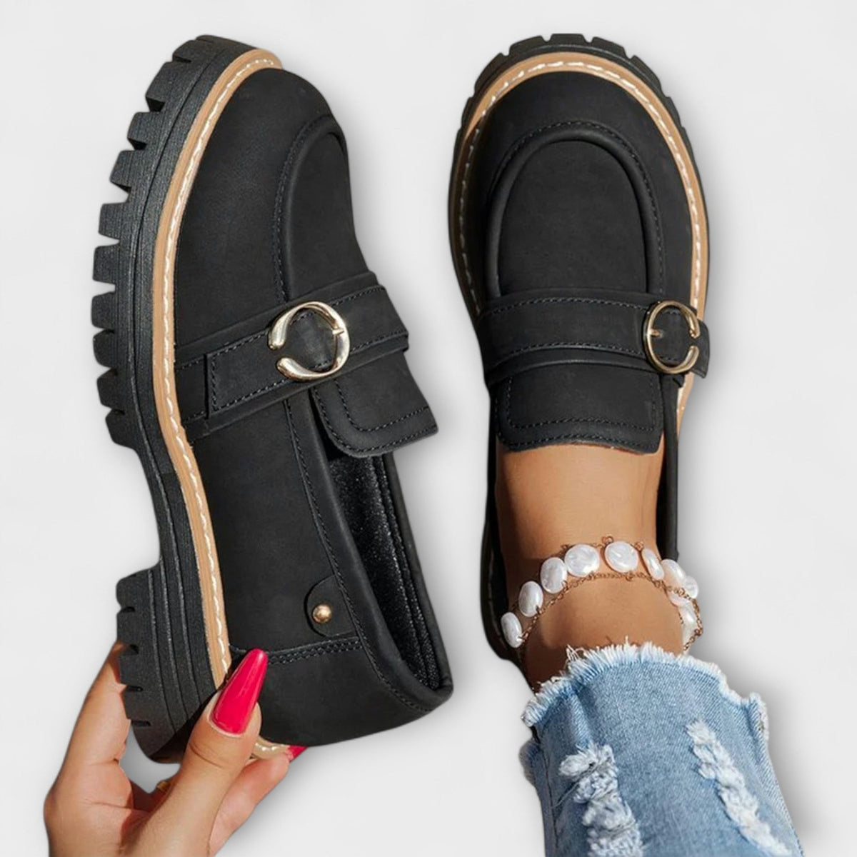לורה | נעלי לופר קז'ואל עם חוד עגול